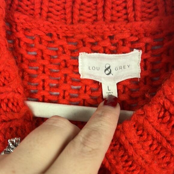 Lou & Gray large open knit crewneck sweater - Picture 3 of 8